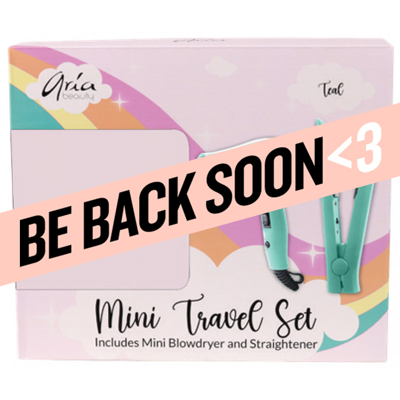 aria beauty mini travel set teal