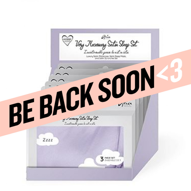 aria beauty very necessary satin sleep sets (lavender) 6-pc display