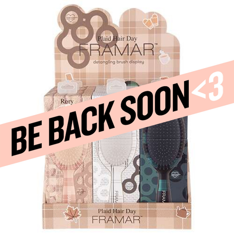 framar plaid hair day brush display 9pc