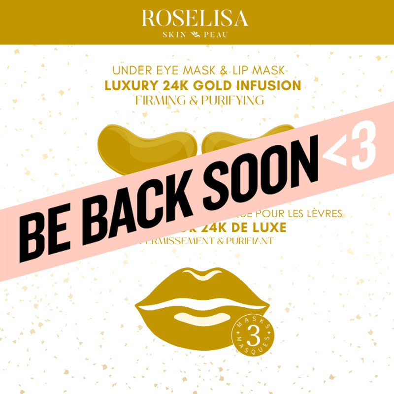 roselisa 24k gold lip and eye mask combo pack 6pc