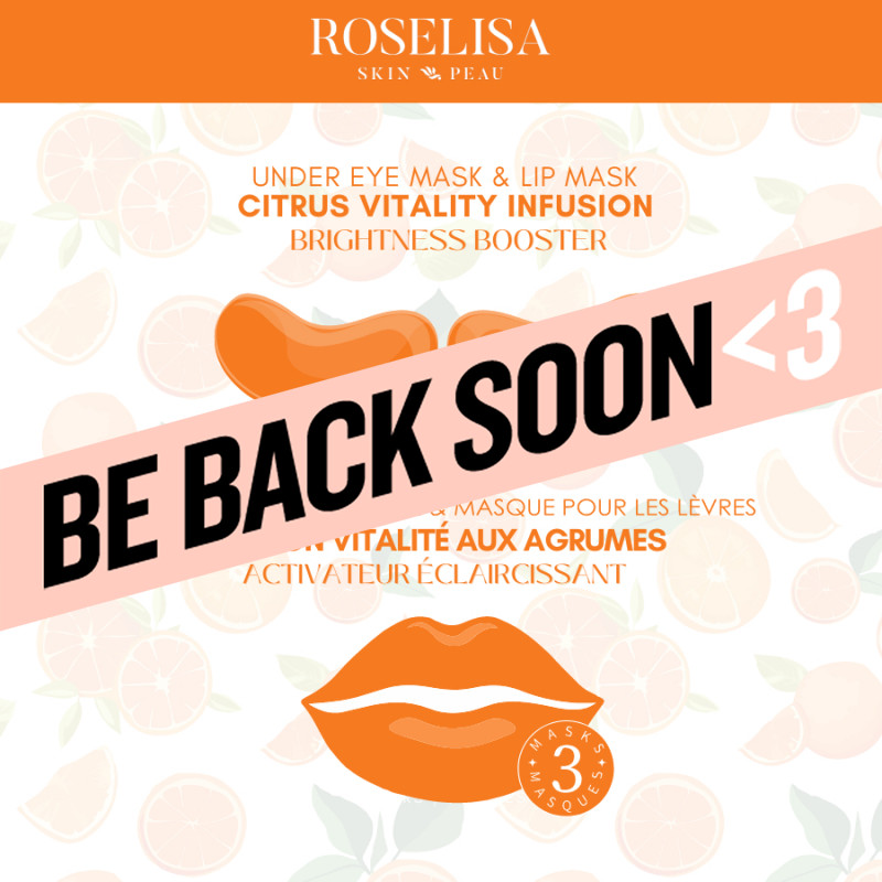 roselisa citrus vitality lip and eye mask combo pack 6pc