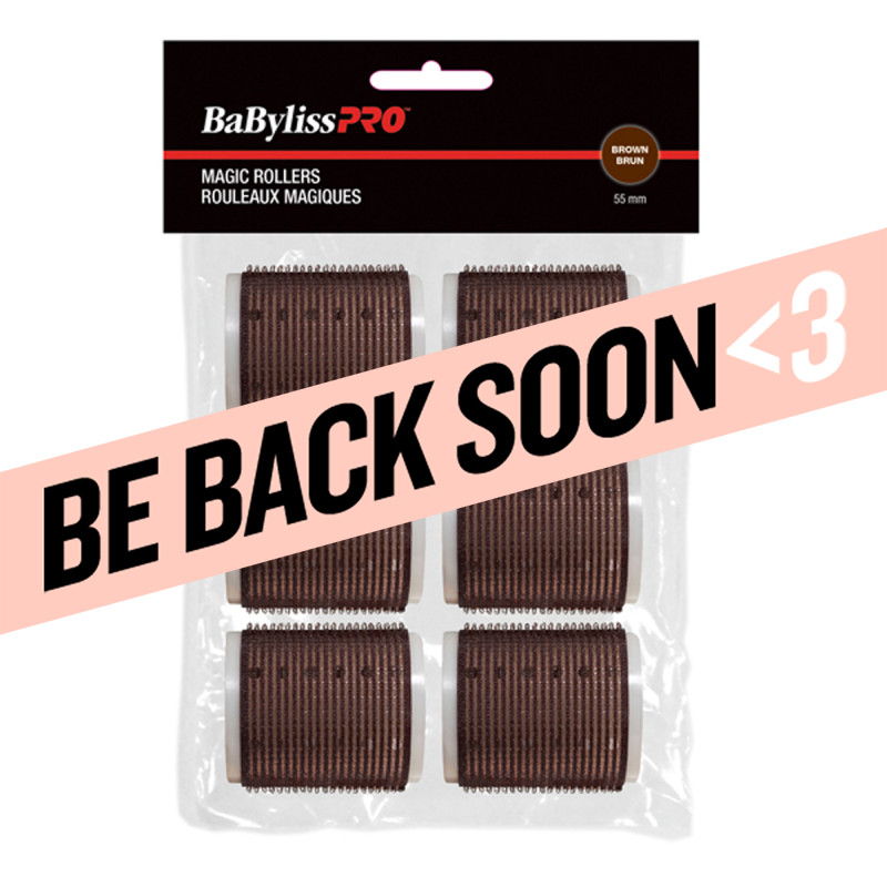 babylisspro self-gripping velcro rollers brown 55mm 6pc # besmagic5aucc
