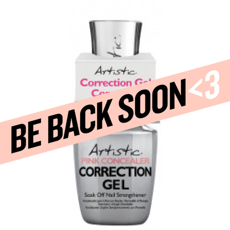 artistic colour gloss correction gel soak off nail strengthener - pink concealer 0.5oz