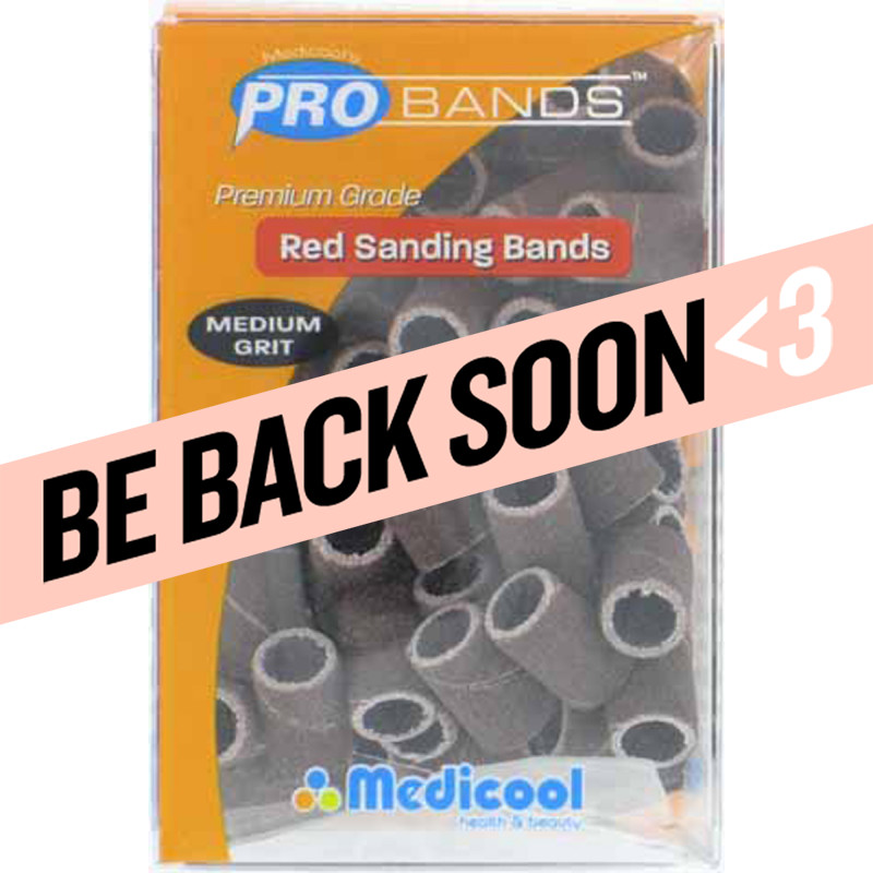 medicool pro bits® red sanding bands - medium grit (100 count)