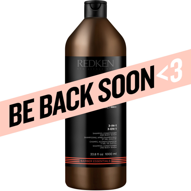 redken brews 3 in 1 shampoo conditioner & body wash litre