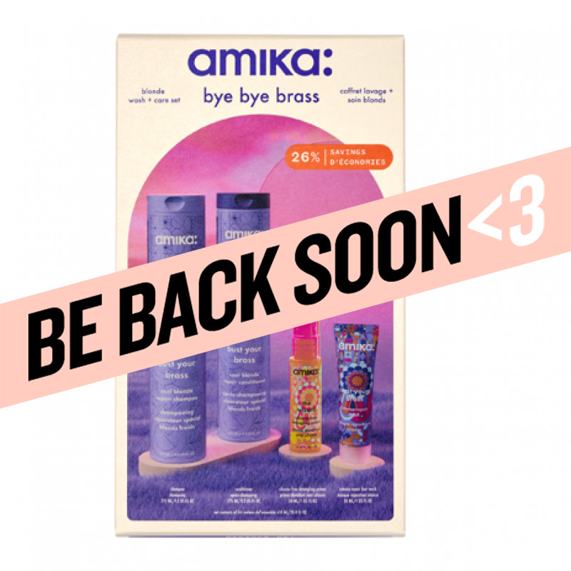 amika: bye bye brass blonde wash + care set
