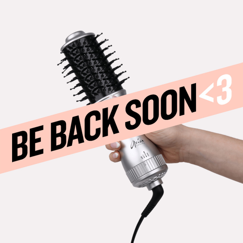 aria mini blowdry brush silver