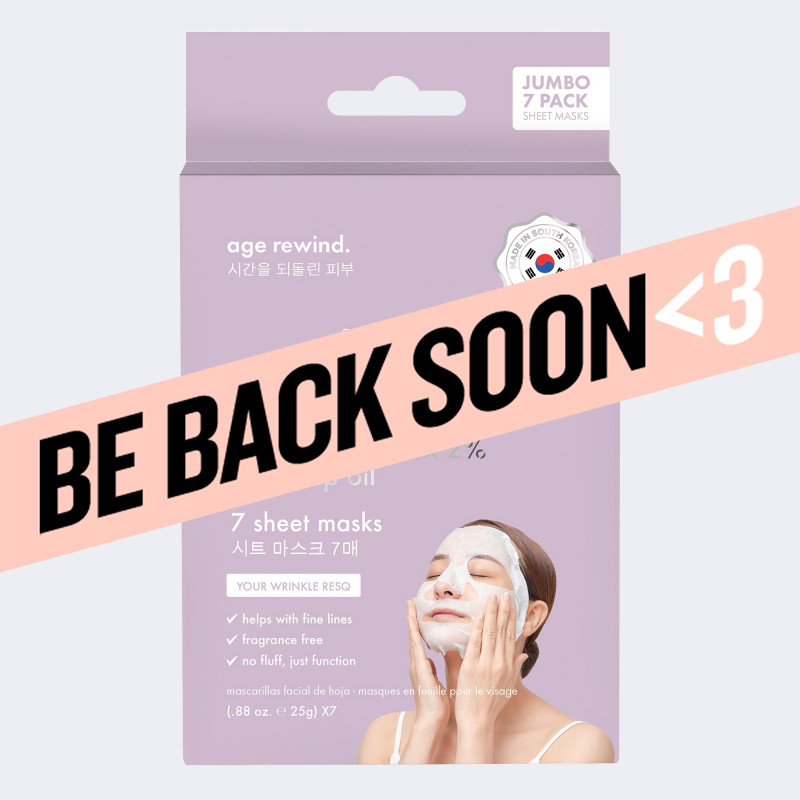 bcl skin resq age rewind korean sheet mask 7pc