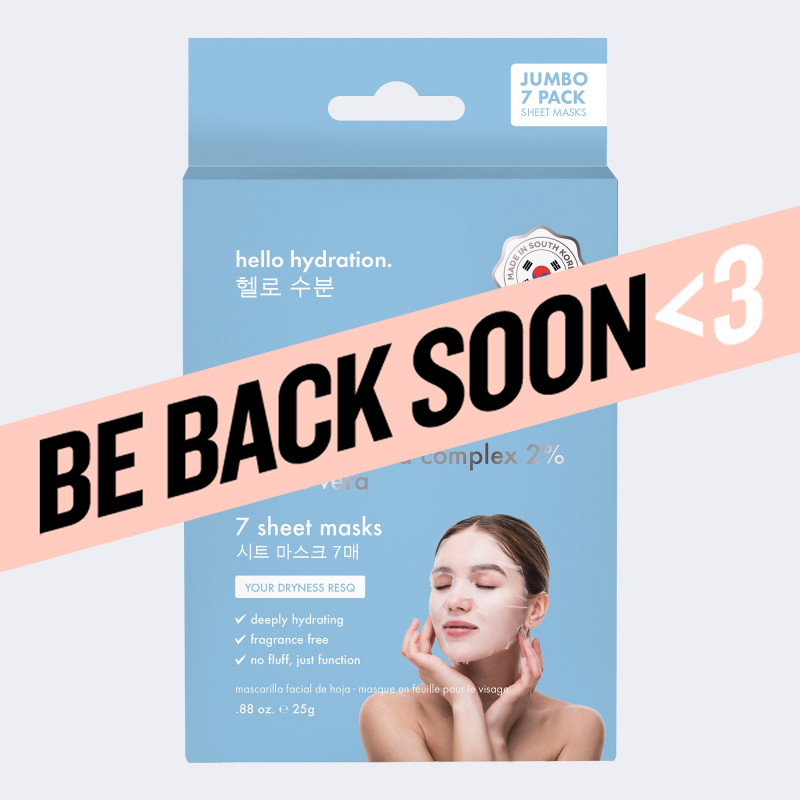 bcl hello hydration korean sheet mask 7pc