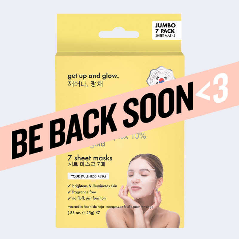 bcl get up & glow korean sheet mask 7pc