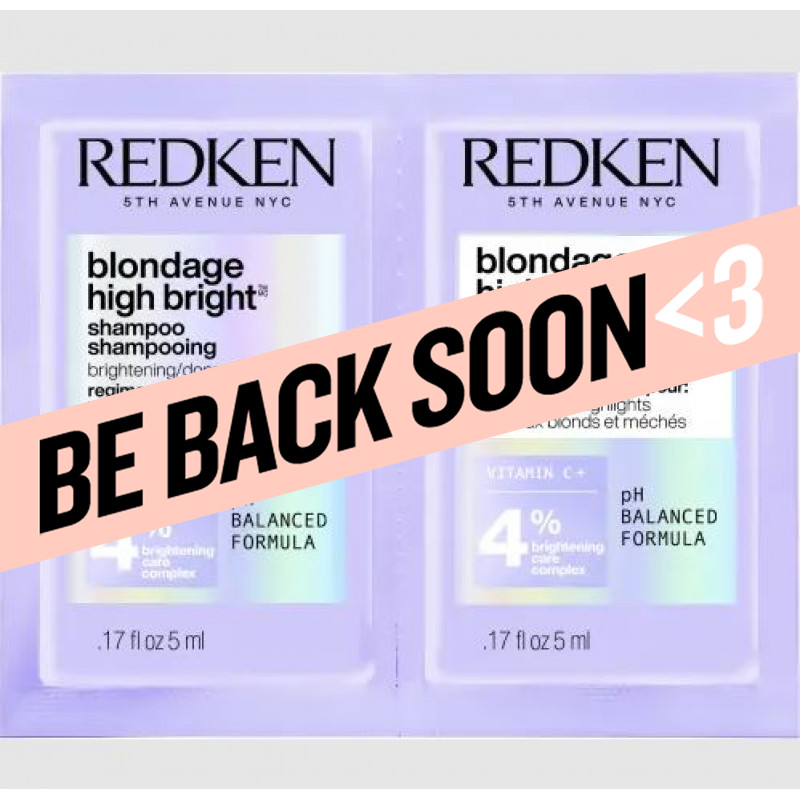redken high bright shampoo + conditioner packettes