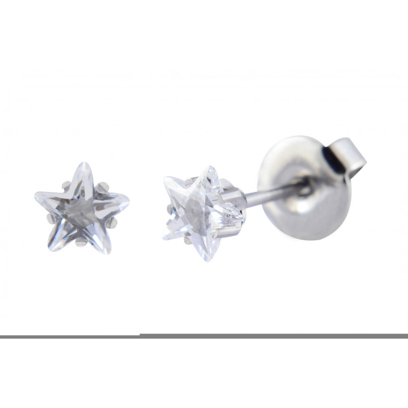 pro-pierce ss 5mm cz star clear (p124)