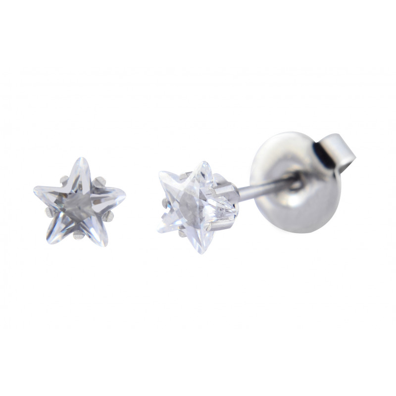 pro-pierce ss 5mm cz star clear (p124)