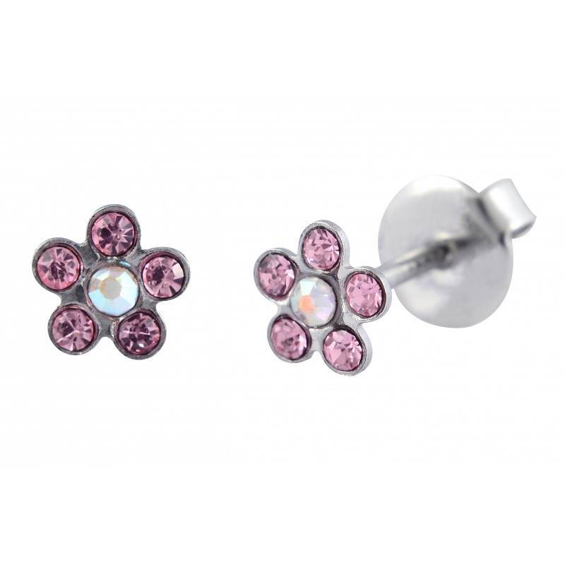 pro-pierce ss 6mm daisy ab/rose (p127)