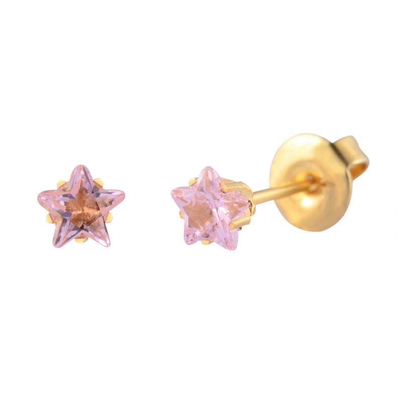pro-pierce gp 5mm cz star pink (p212)