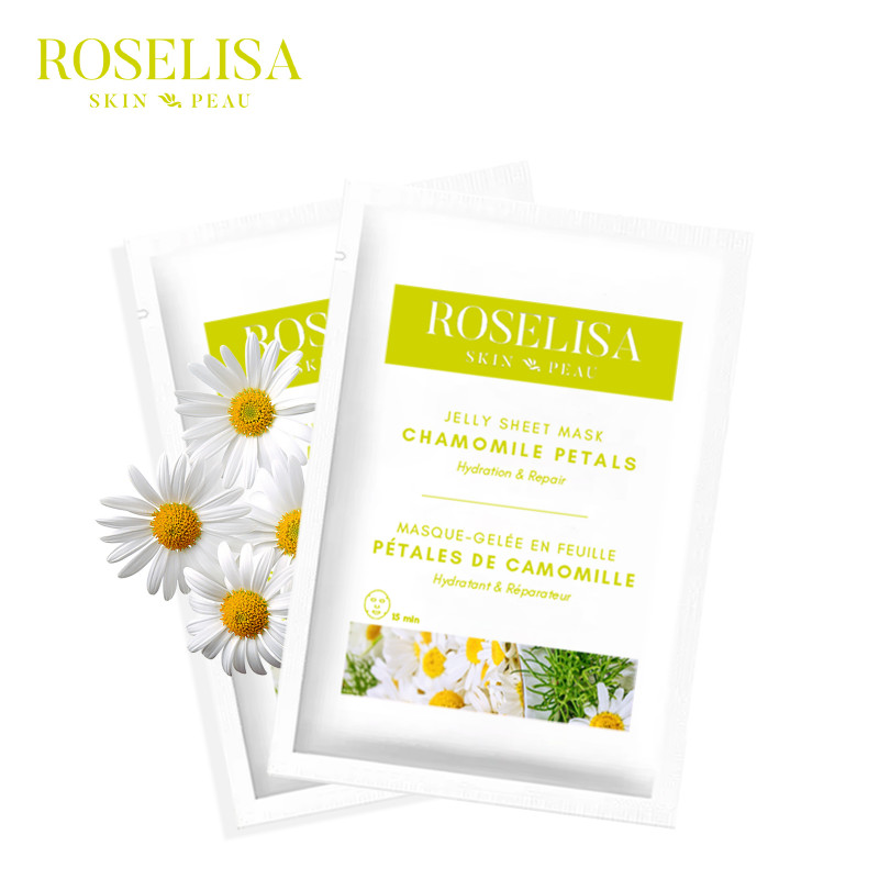 roselisa jelly sheet mask chamomile petals 10pc
