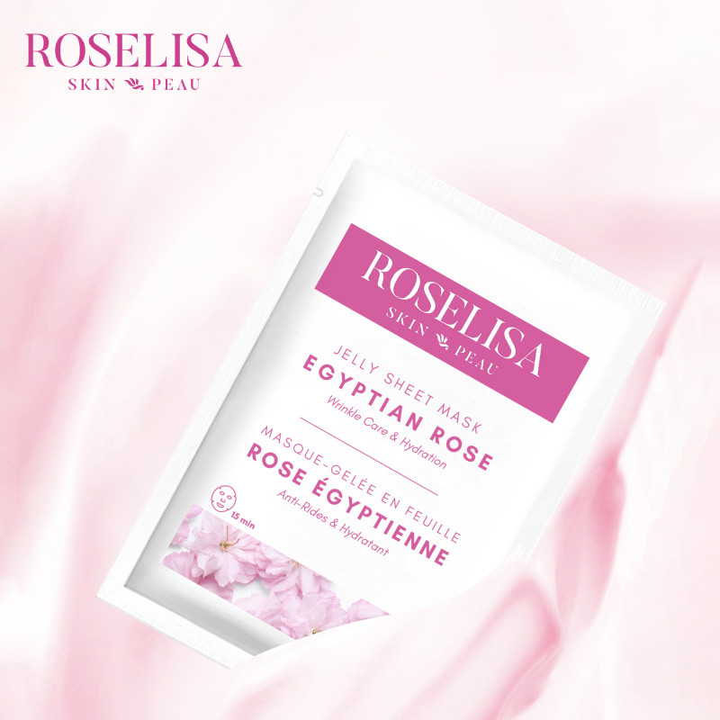 roselisa jelly sheet mask egyptian rose 1pc