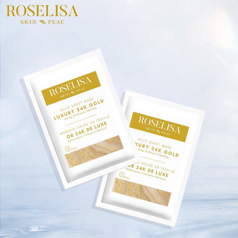 roselisa jelly sheet mask 24k gold 1pc