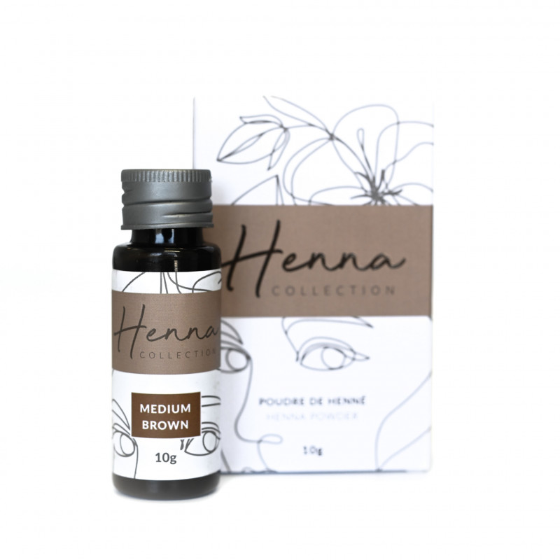 roselisa henna brow powder medium brown 10g