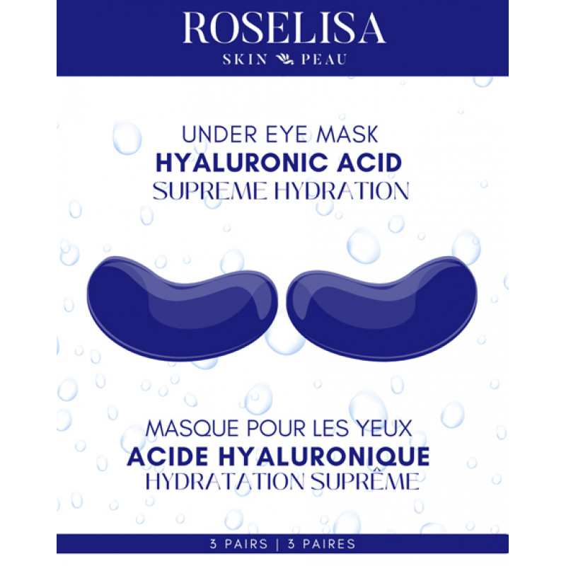 roselisa under eye mask hyaluronic acid 3 pack