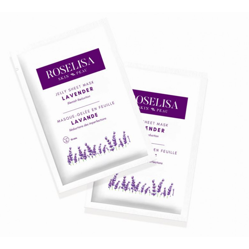 roselisa jelly sheet mask lavender 10pc