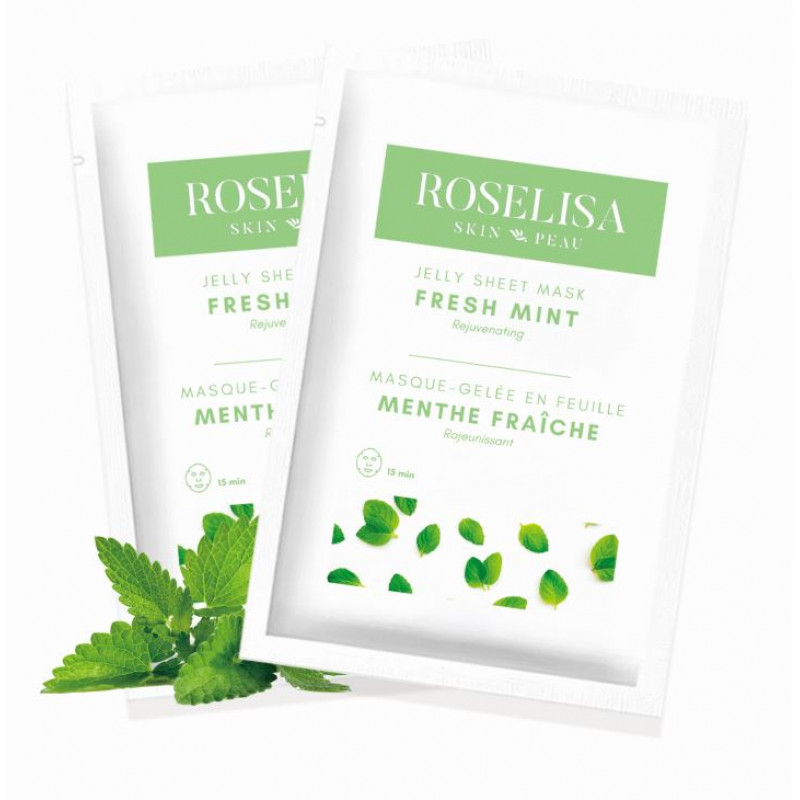 roselisa jelly sheet mask fresh mint 10pc