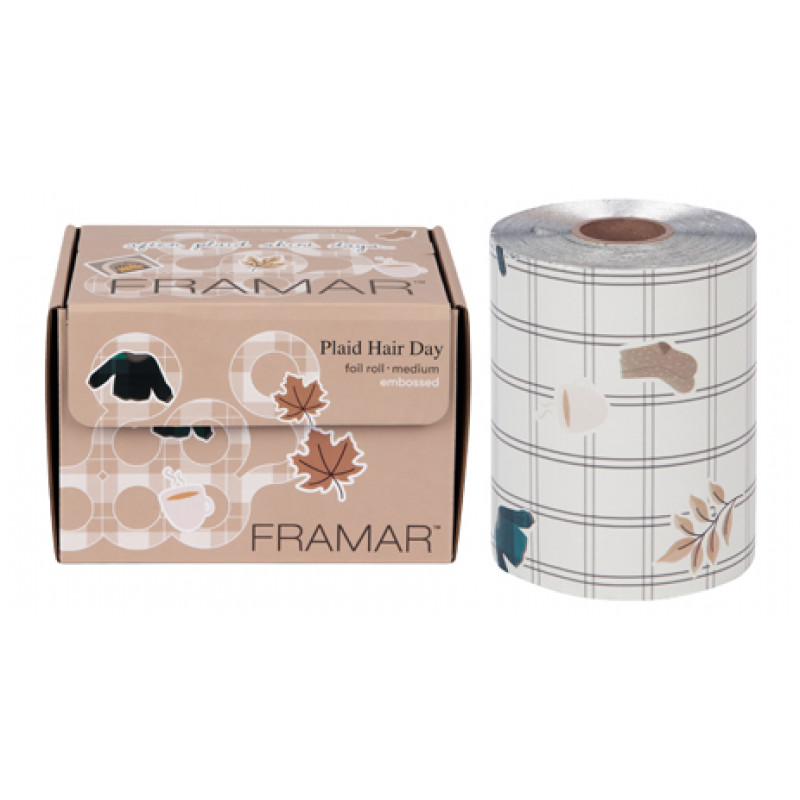 framar plaid hair day medium embossed foil roll 320ft