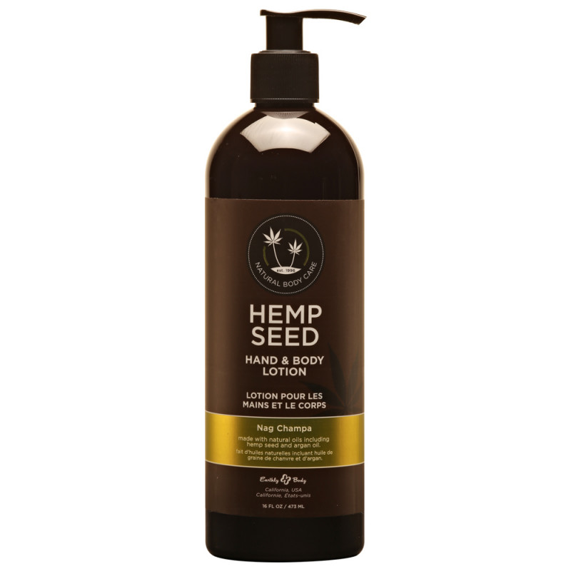 hemp seed hand & body lotion nag champa 16oz