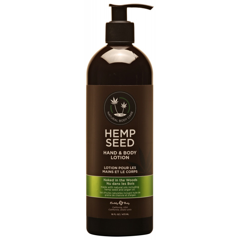 hemp seed hand & body lotion naked in the woods 16oz