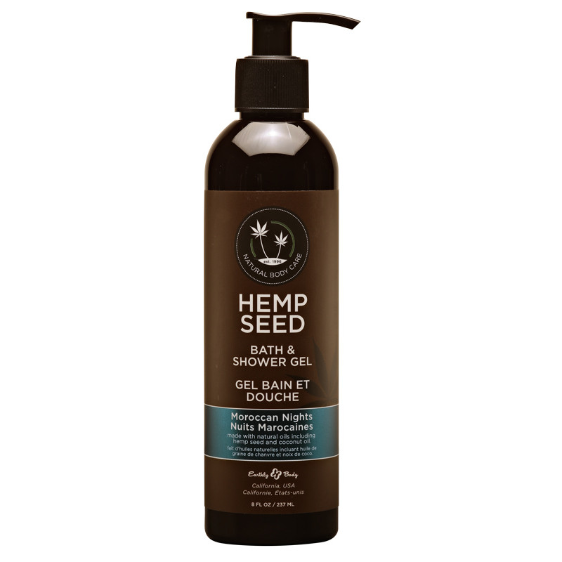 hemp seed bath & shower gel moroccan nights 8oz