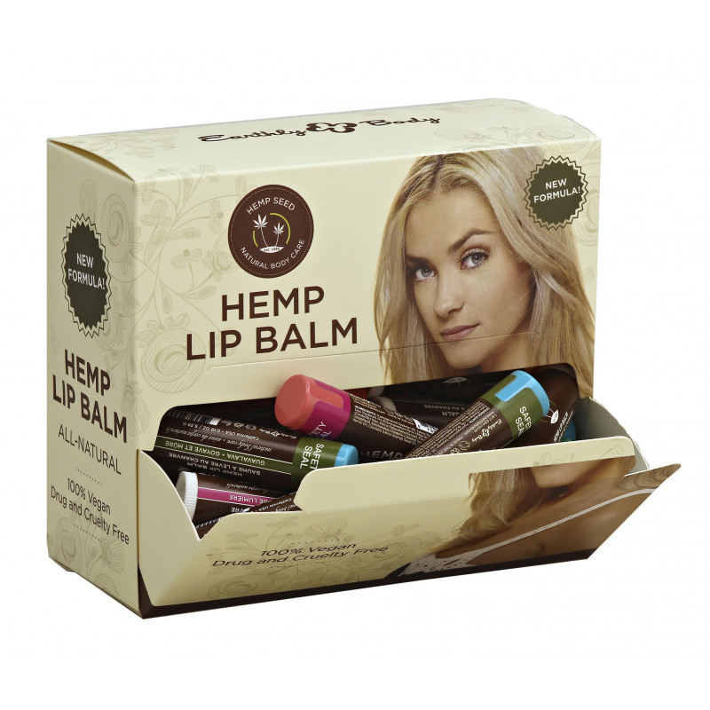 hemp seed lip balm stick display 48pc