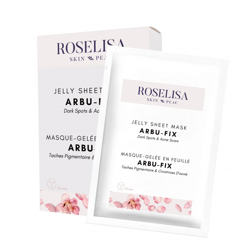 roselisa jelly sheet mask arbutin-fix 10pc