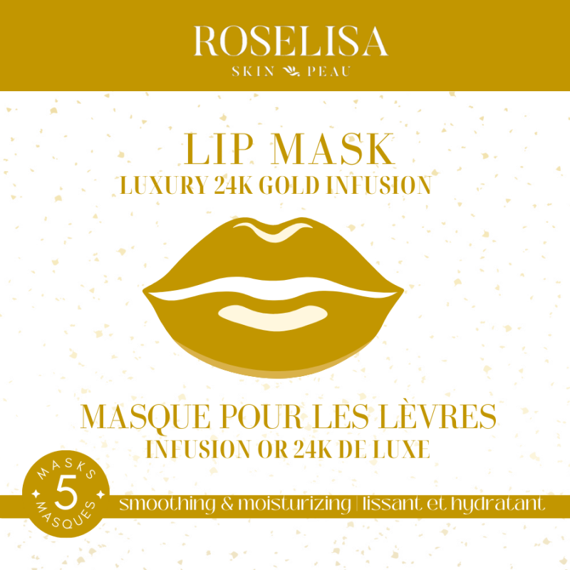 roselisa 24k gold lip mask 5pc