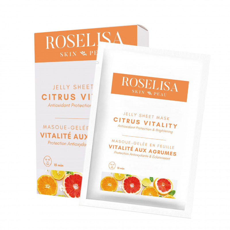 roselisa jelly sheet mask citrus vitality 10pc
