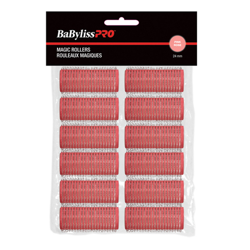 babylisspro self-gripping velcro rollers pink 24mm 12 pc # besmagic3ucc