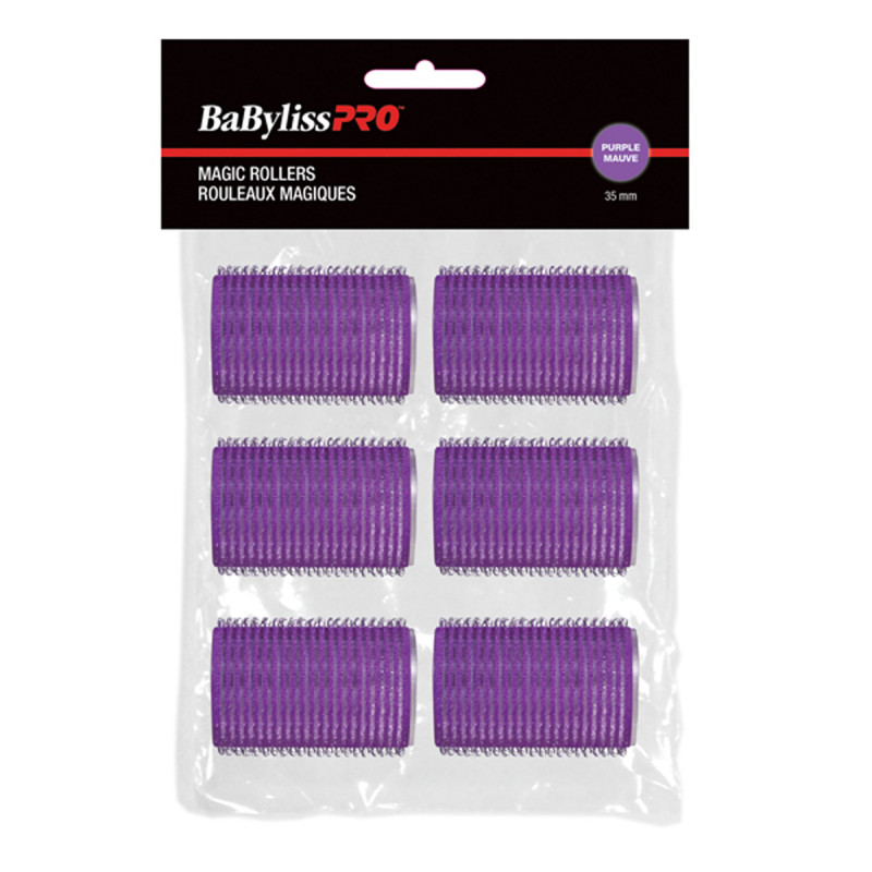 babylisspro self-gripping velcro rollers purple 35mm 6pc # besmagic4aucc
