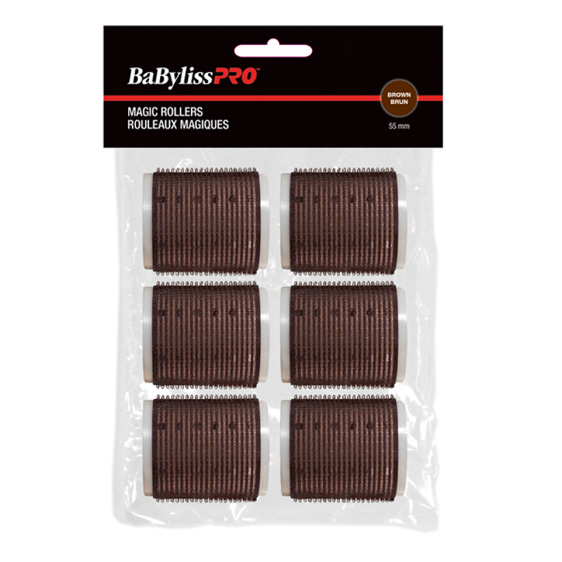babylisspro self-gripping velcro rollers brown 55mm 6pc # besmagic5aucc