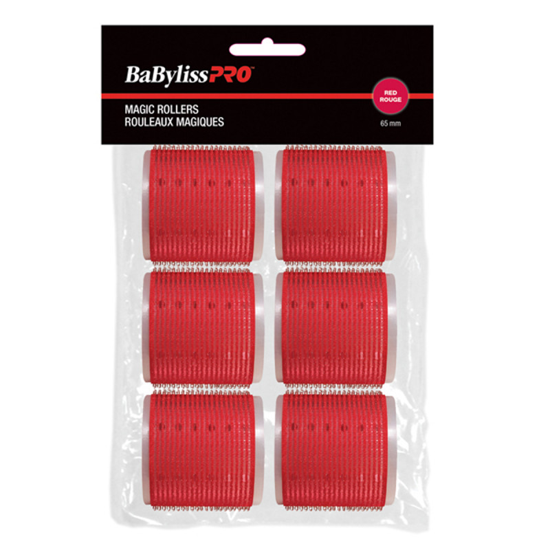 babylisspro self-gripping velcro rollers red 65mm 6pc # besmagic6ucc