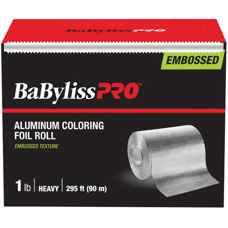 babylisspro rough-texture foil rolls in dispenser boxes with built-in foil cutter, heavy, 1 lb, 295 ft # besrf1hucc