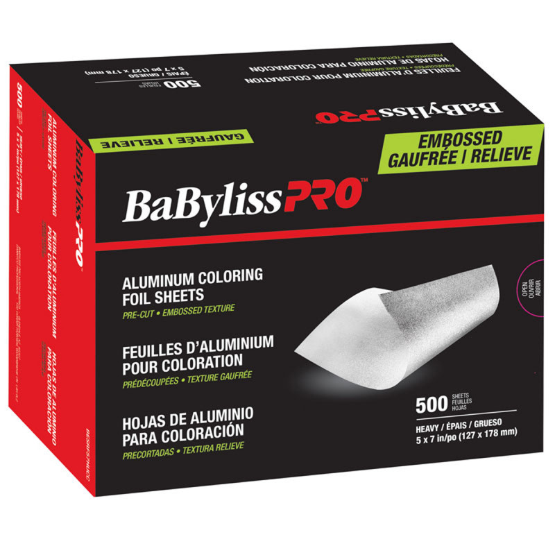 babylisspro rough-texture pre-cut foil sheets heavy 5 x 7