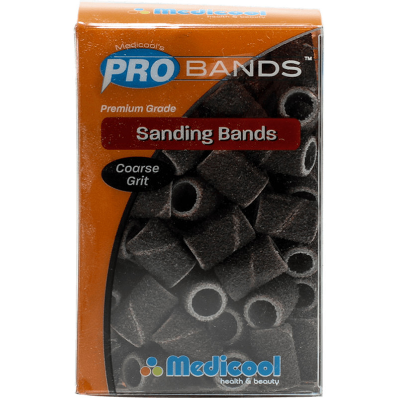 medicool pro bits® red sanding bands - coarse grit (100 count)