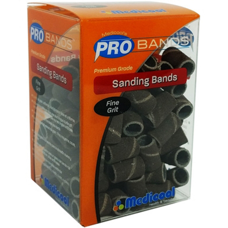 medicool pro bits® red sanding bands - fine grit (100 count)