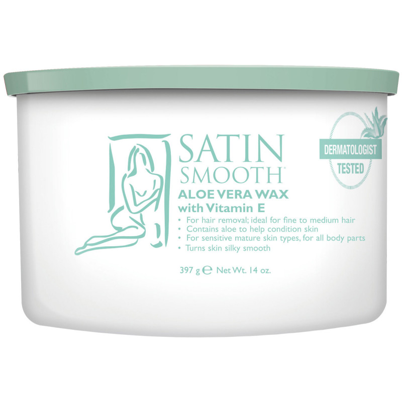satin smooth aloe vera cream wax 14oz # ssw14avg
