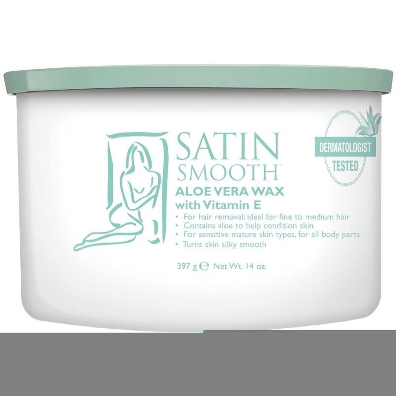 satin smooth aloe vera cream wax 14oz # ssw14avg