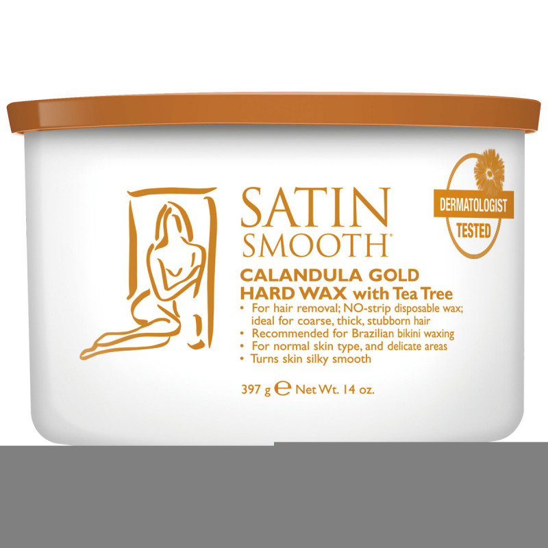 satin smooth calendula gold hard wax 14oz # ssw14ctg
