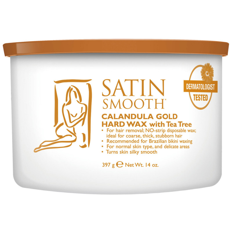satin smooth calendula gold hard wax 14oz # ssw14ctg