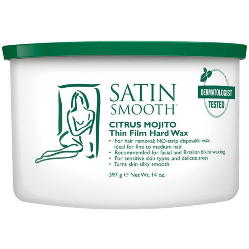 satin smooth citrus mojito thin film hard wax 14oz # ssw14mtg