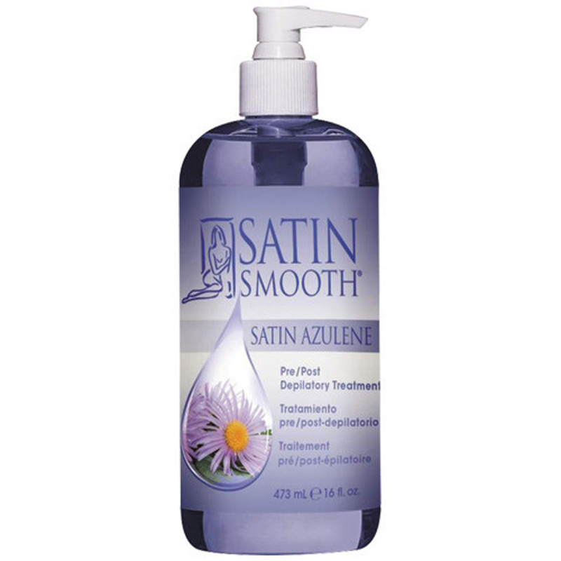satin smooth azulene pre/post depilatory treatment 16oz # sswlaz16g