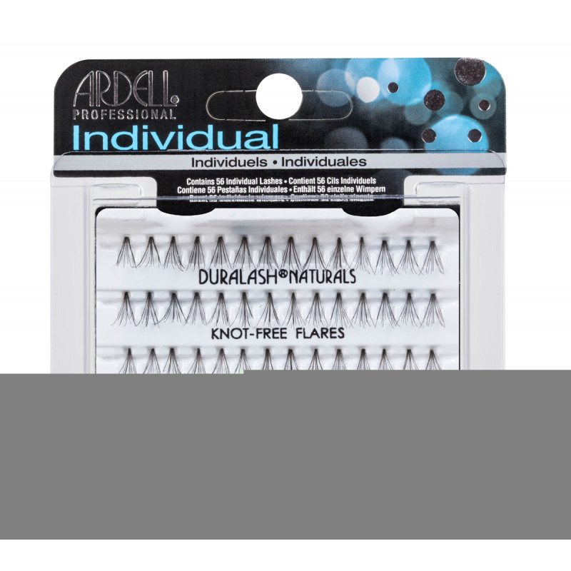 ardell duralash natural lashess flares knot-free medium black (56 lashes)