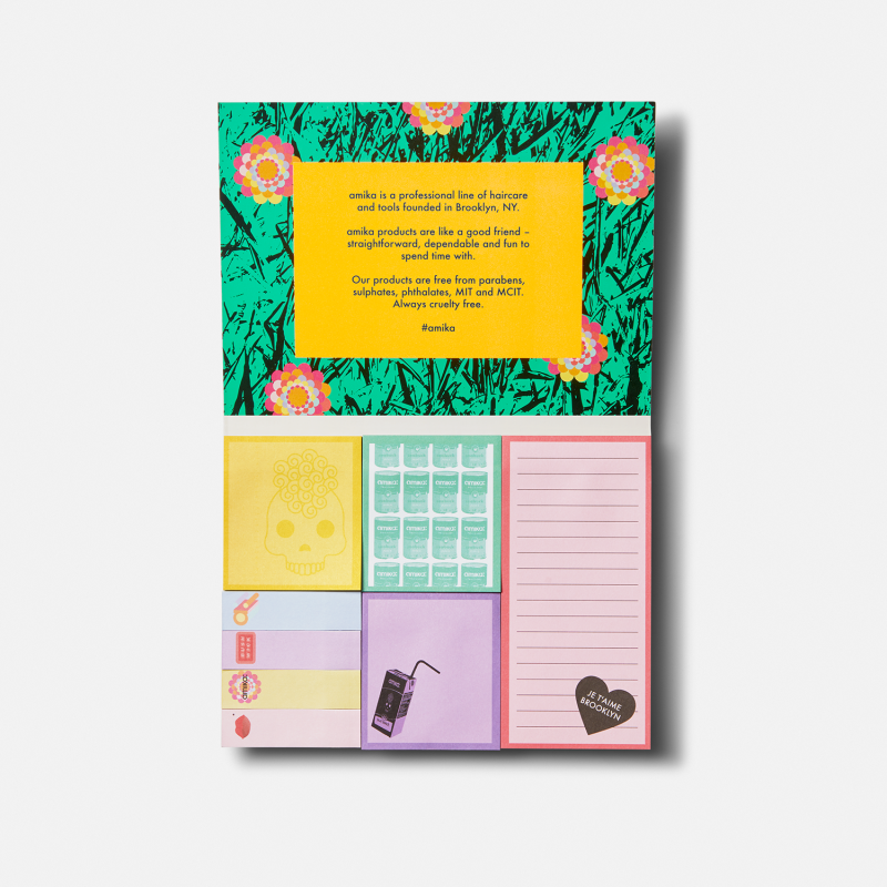 amika: forget-me-nots sticky notes